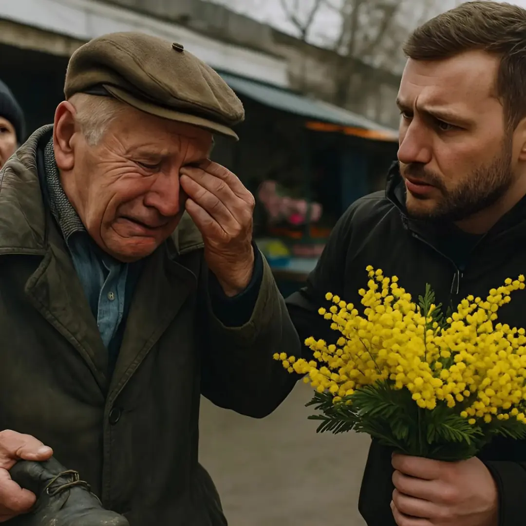 A bold saleswoman sold an elderly man a broken mimosa branch—I couldn’t stand it and decided to help him