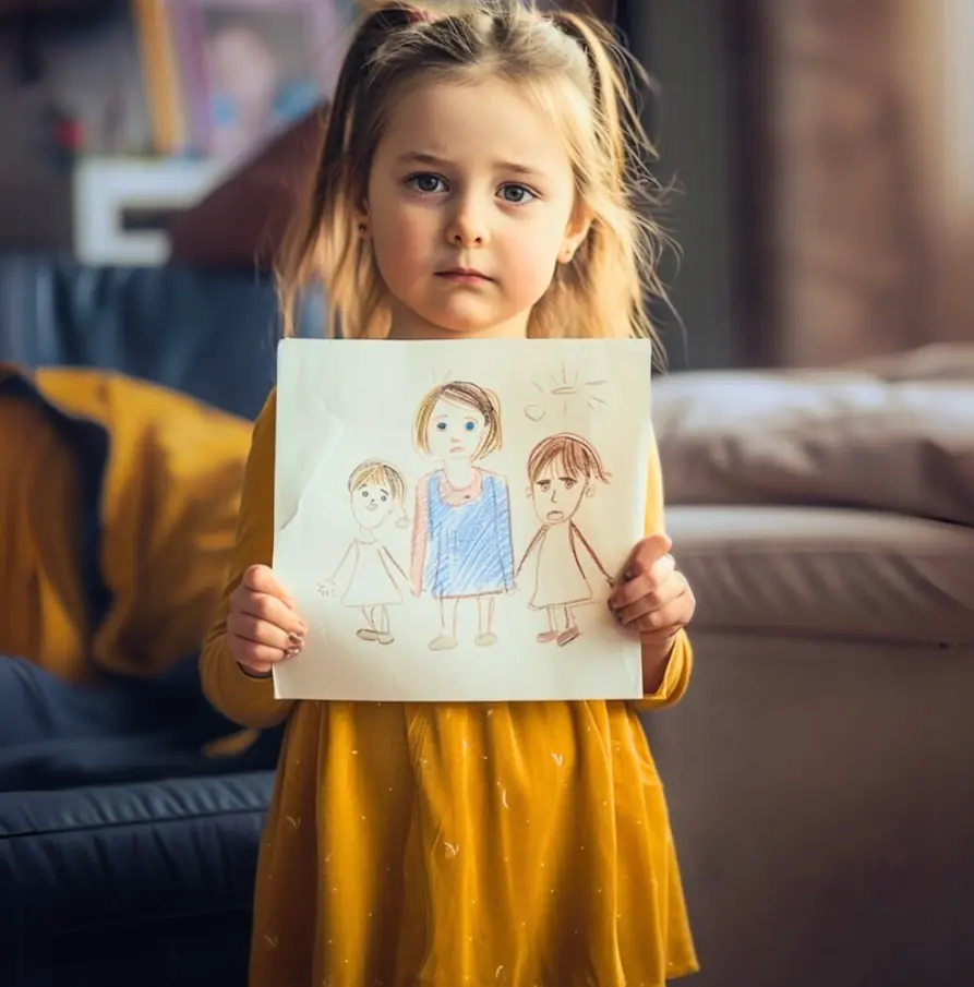 The Day My Five-Year-Old Drew Our Family Without Her Father — and the Heartbreaking Truth Behind Her Innocent Sketch That Left Me Without Words