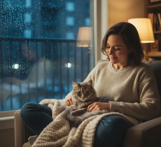 I found a sick cat on a rainy evening and somehow it ended up saving me too