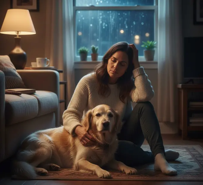 I thought i was helping a lost dog find its way home but he chose to stay with me