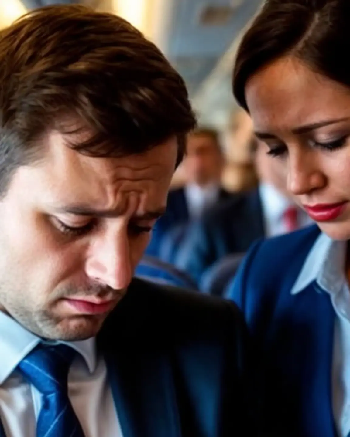 He was flying home with his infant in his arms. What the stranger did in first class touched the hearts of everyone around — there wasn’t a dry eye in the cabin.