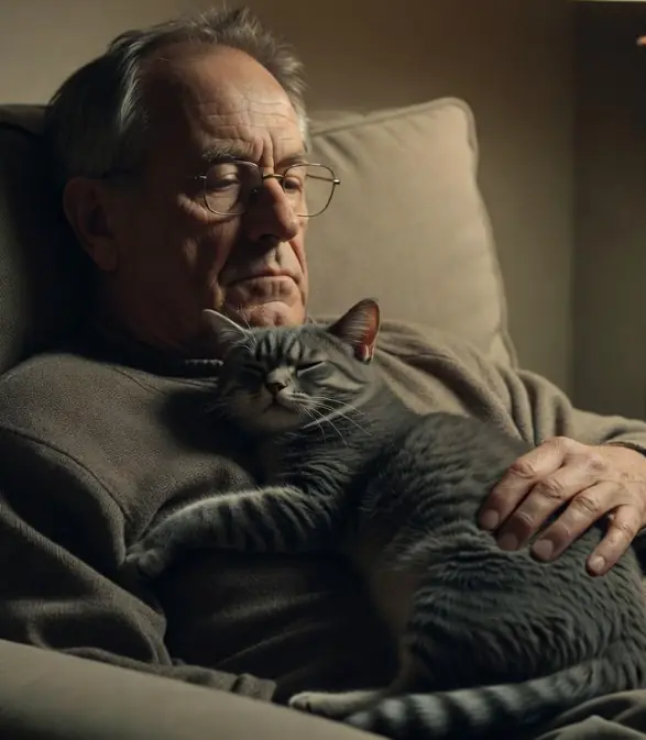 I thought my cat hated everyone until she chose my dad as her favorite person