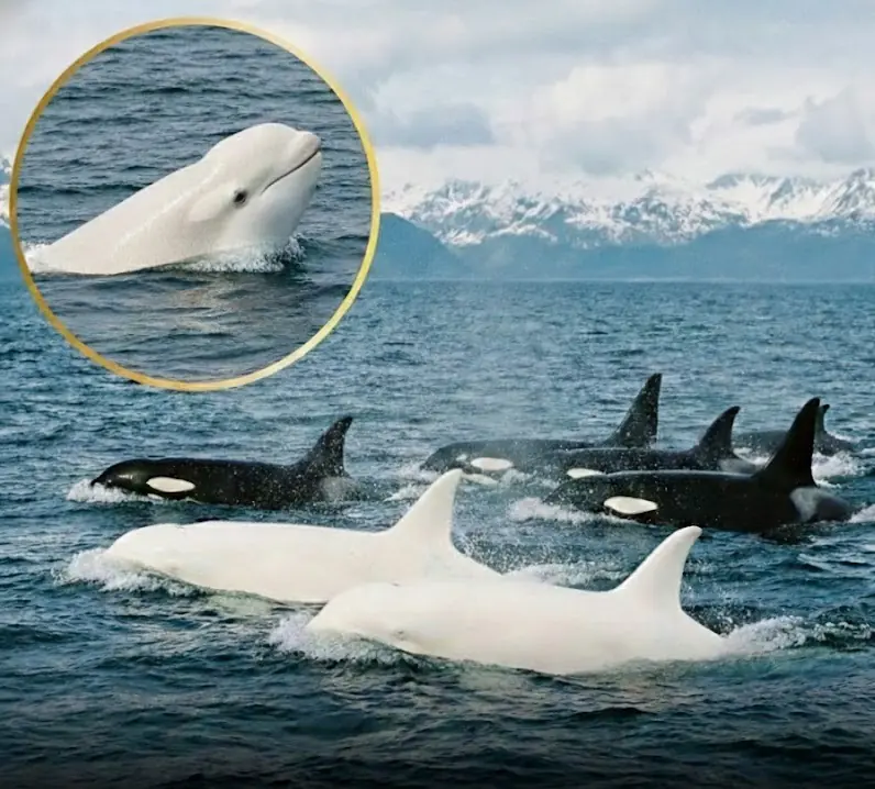 Rare White Orcas Spotted Swimming With Pod Off Northern Japan
