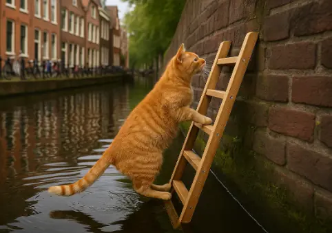 Amsterdam Invests in Tiny Canal Staircases to Help Prevent Cat Drownings