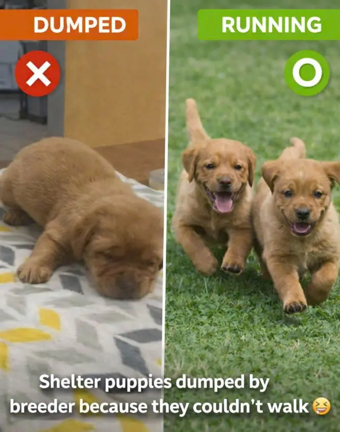 Puppies Dumped By Breeder Because They Couldn’t Walk Are Now Running Again