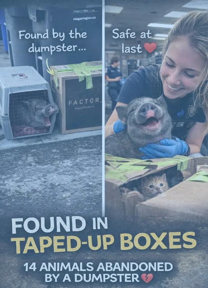 Rescue Staff Checking Recycling Discover 14 Abandoned Animals Taped Inside Boxes — What They Found Changed Everything