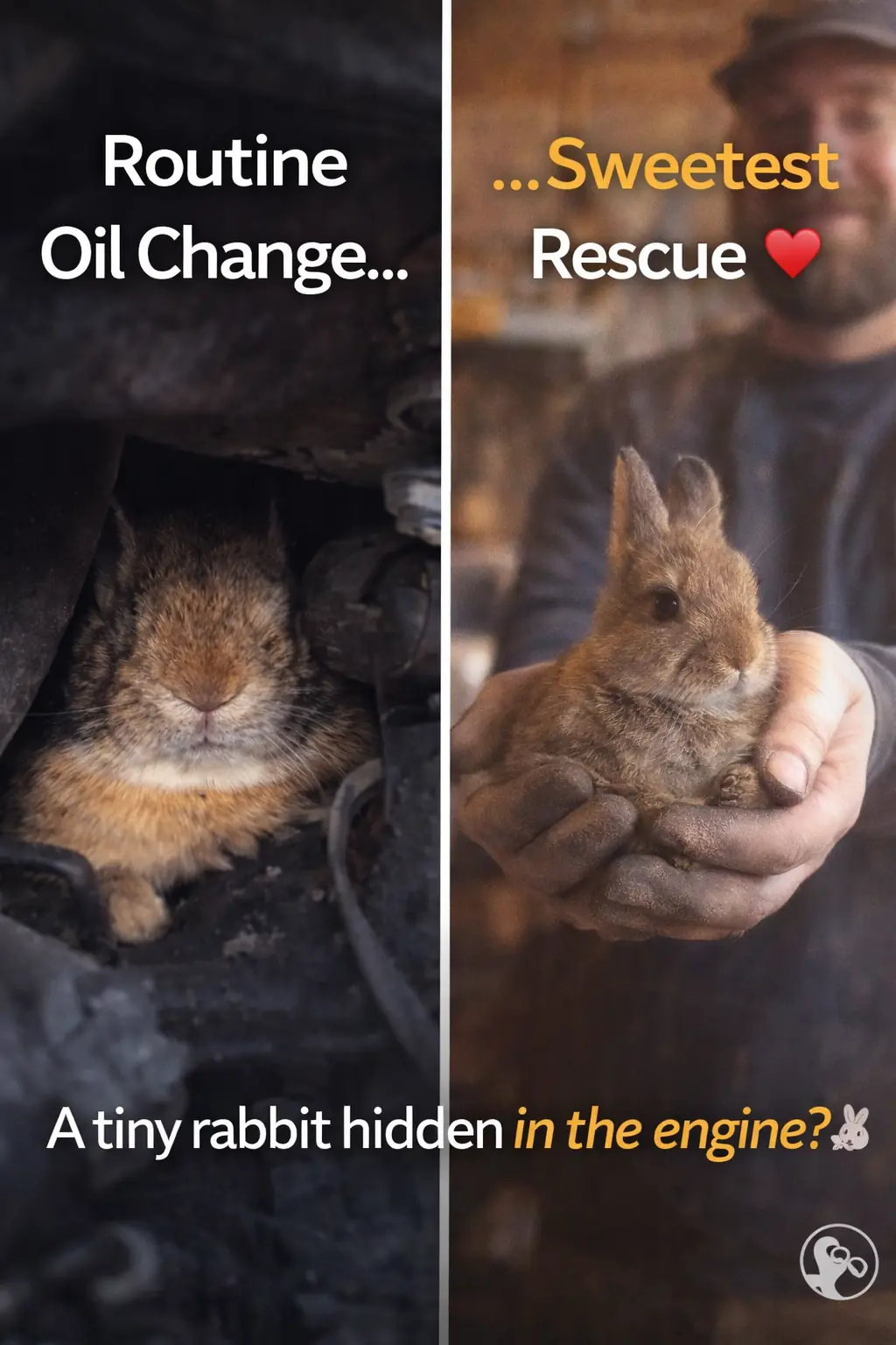 Routine Oil Change Takes Adorable Turn When Mechanic Finds Fluffy Surprise Inside Engine