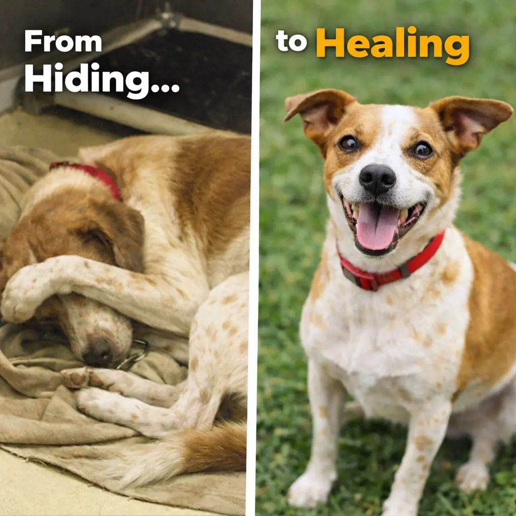 Shelter Dog Covers His Eyes With His Paw — As If He Can’t Bear To See His New Reality