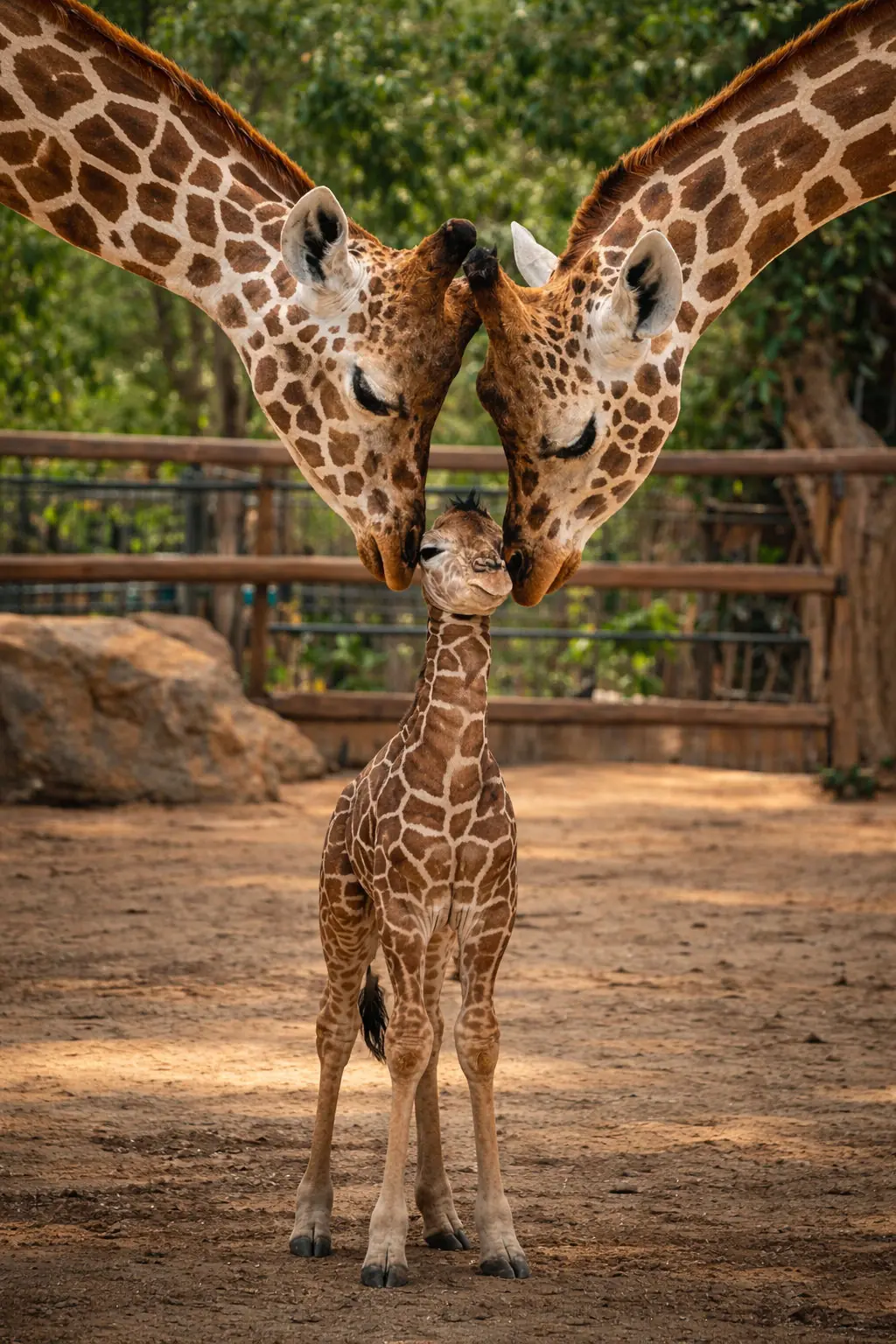 Baby Giraffe Takes His First Steps Just Minutes After Birth At Utah Zoo