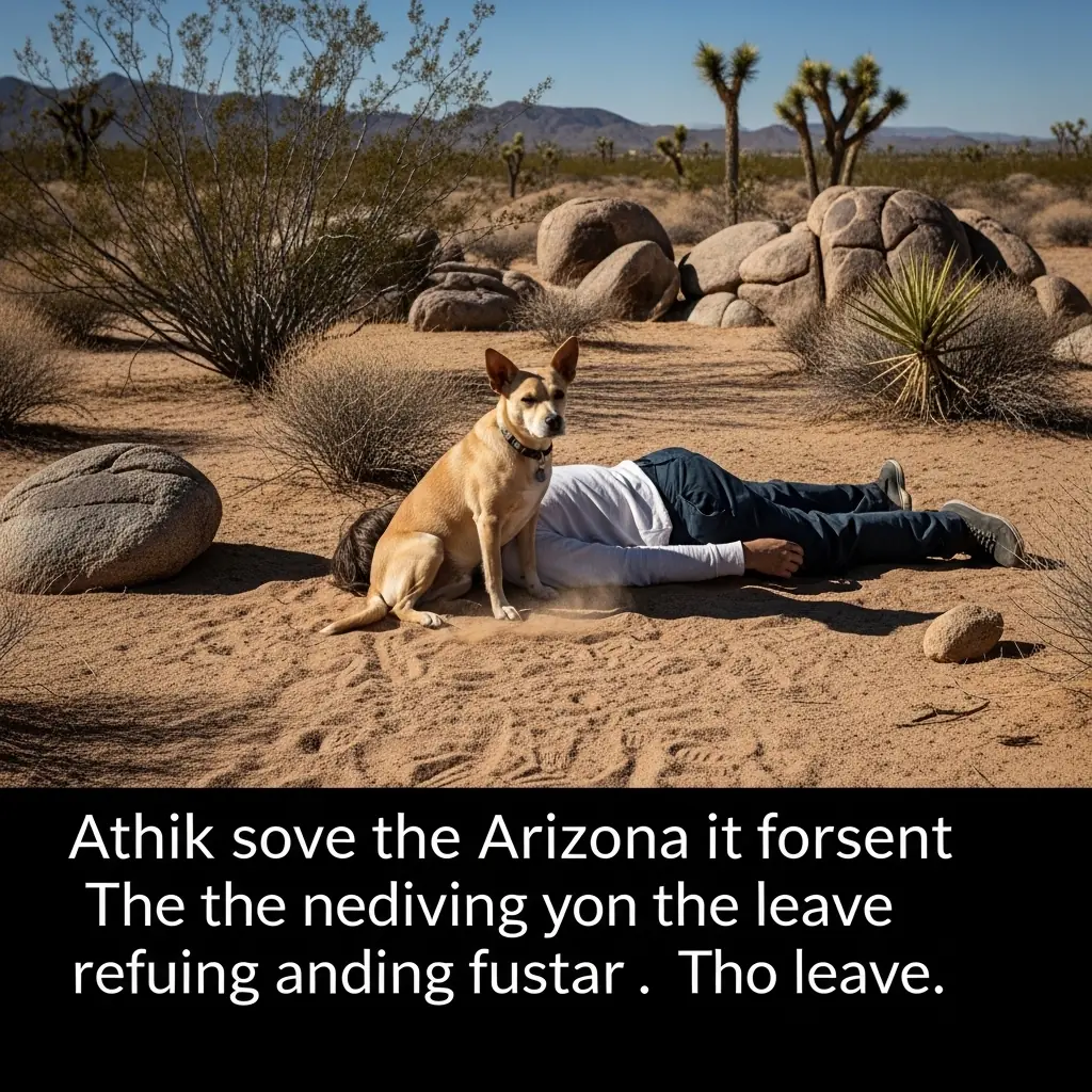 Rescuers Find Loyal Dog Guarding His Owner In The Arizona Desert
