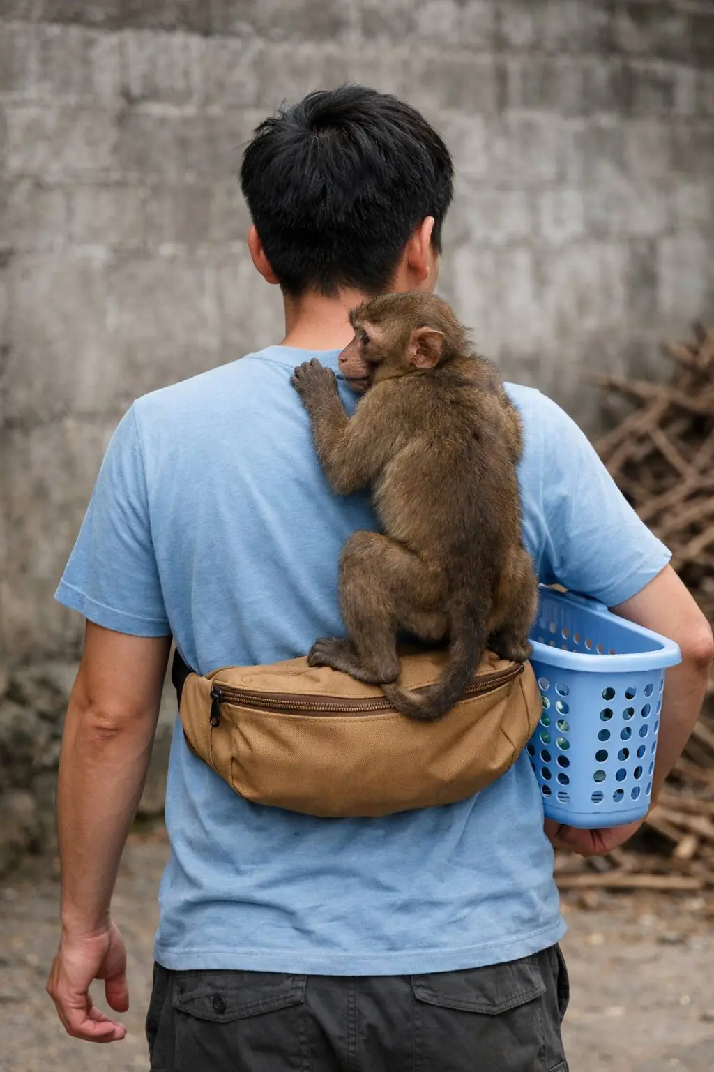 Why Punchy Clings to His Caregiver’s Leg: The Emotional Truth Behind a Viral Moment
