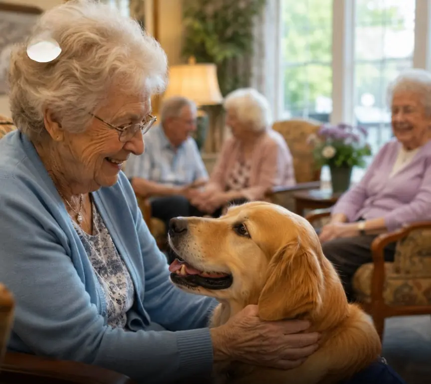Would You Support Senior Living Homes Adopting Therapy Dogs?